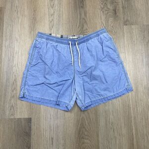 Barbour Swim Shorts Mens XL Blue Drawstring Pockets Plaid Lined Trunks Bathing